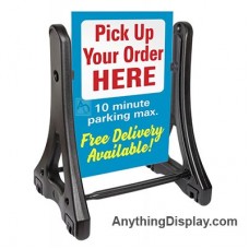 Outdoor Sidewalk Sign 32″ x 42"- Rolling Swinger Sign Base with Blank Panel