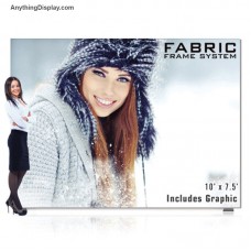 Stretch Fabric Frame TradeShow Backwall Aspen Display Stand 10ft Wide