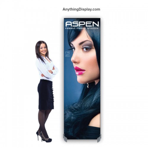 Stretch Fabric Banner Frame Aspen Display 2x7 Poster and Sign Stand