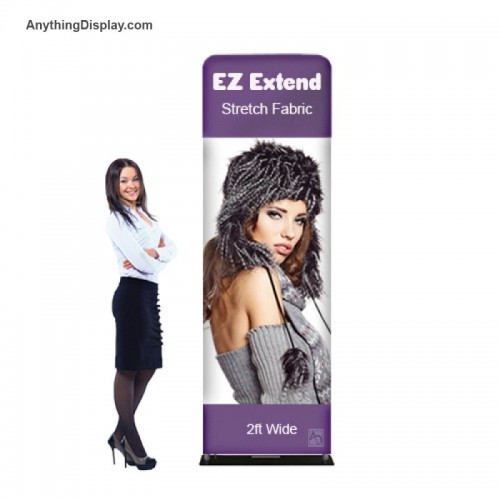 EZ Extends Fabric Banner Stand 2ft wide x 7ft or 8ft tall 