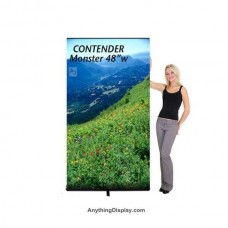 Retractor Banner Stand 4ft wide Contender Monster Graphic Display