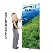 30 inch w Contender Stand Up Trade Show Display Graphic Package