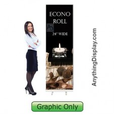 Custom Graphic for Retractable Banner Stand 24 x 80 Econo Roll Display
