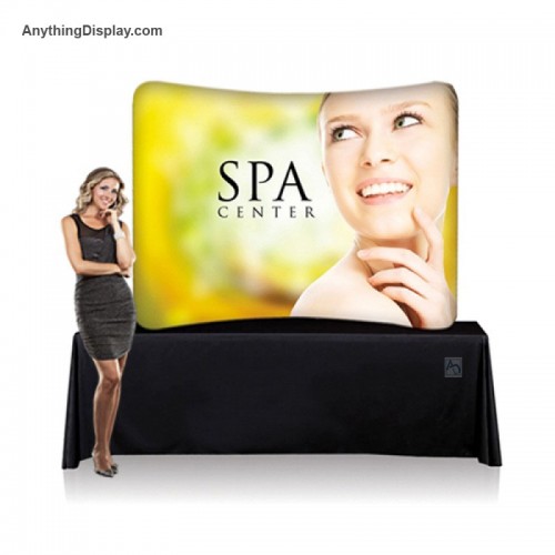 Exhibit Booth Kit 3 - Tabletop Display, Pull Up Banner, Feather Flag