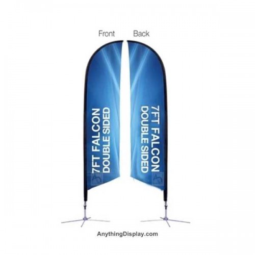 7 ft. X-Small Falcon® Flag Double-Sided (Graphic Package)