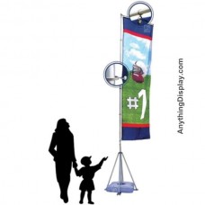 Flagpole Flag Banner Stand Telescopic Pole Empire 17 ft Tall Flag