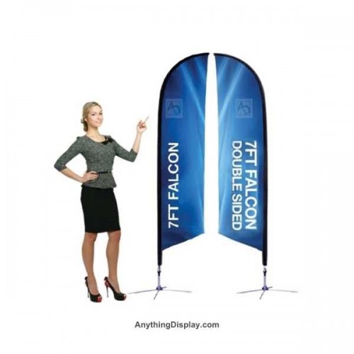 Graphic for Indoor Outdoor Flag 7ft Falcon Custom Printed Banner