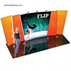 Stretch Fabric Display 20ft wide Flip and Spin Kit 1 Backwall Display