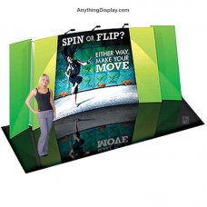 Stretch Fabric Display 20ft wide Flip and Spin Kit 2 Backwall Display