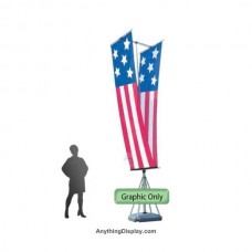 Custom Banner for Empire 17' Flagpole with Parallel Double Flags 