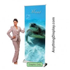 Graphic Only Retractable Banner Maui 34" wide x  69" to 92" high