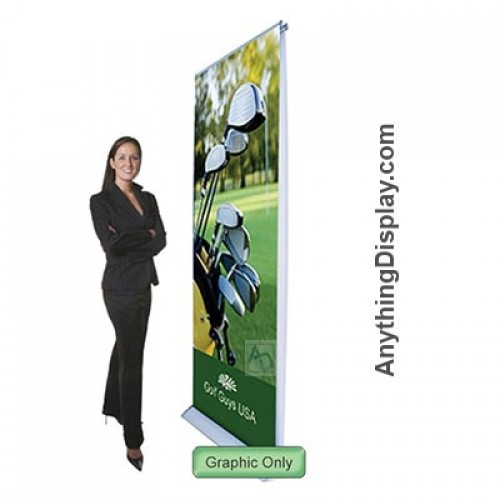 Retractable Banner Stand Silverwing 35in Double Sided Marketing Display