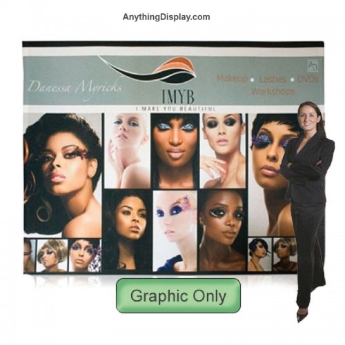 Double Sided Fabric Pop Up Booth 10ft Ready Pop with Stretch Graphics