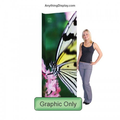 Pop Up Display Tower  with  Fabric Graphic HopUp 2ft wide x 7ft high