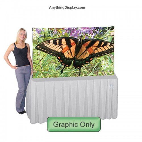 Table Top Pop up Display with Stretch Fabric Graphic HopUp 5ft wide