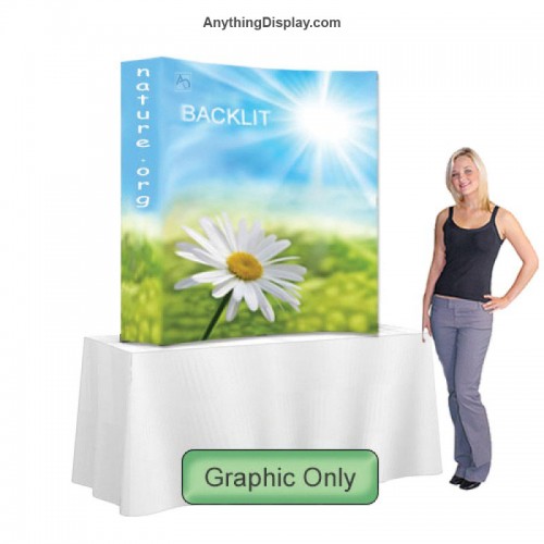 Stretch Fabric Graphic 5ft Curved Backlit HopUp Custom Print Graphic