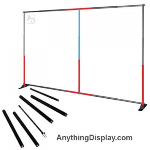 Jumbo Banner Backdrop Display Adjustable Height and Width up to 8ft