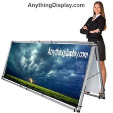 Outdoor A-frame Banner Display, 8ft Wide Monsoon Billboard Banner 