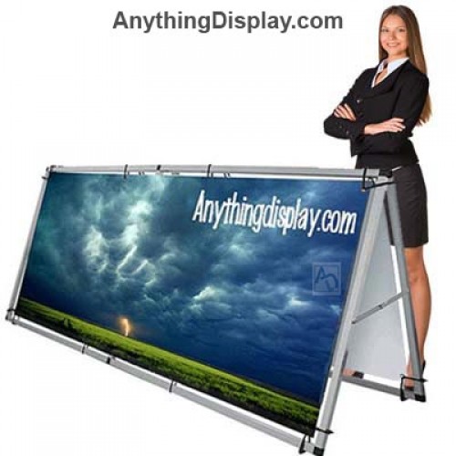 Outdoor A-frame Banner Display, 8ft Wide Monsoon Billboard Banner 