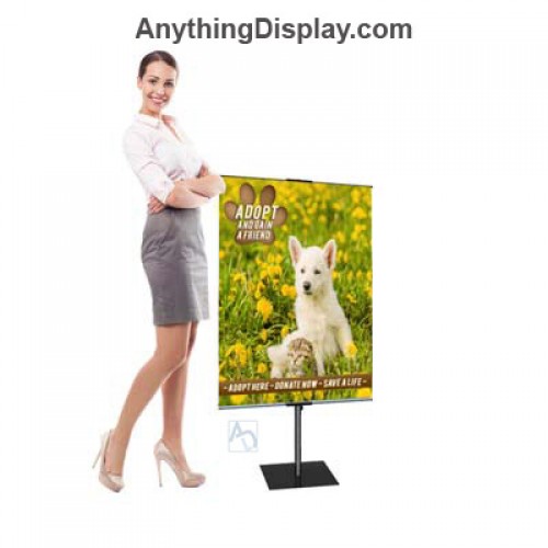 Indoor Promotional Display 2' x 5' Double Sided Advertisement Stand