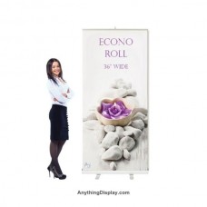 Retractable Promo Banner Stand Econo Roll 36x80 Portable Display
