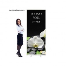 Retractable 34w Econo Roll Economy Banner Stand