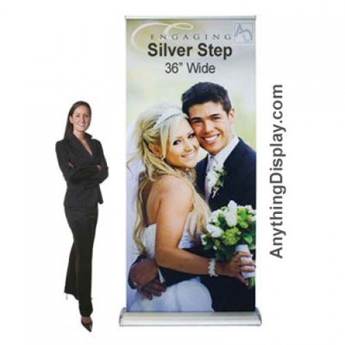 Silver Bag - Carry Bag with Shoulder Strap for Event Banners 24 to 96 inches