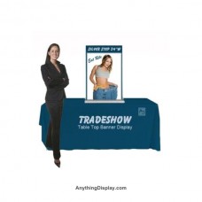 Retractable Tabletop Banner Stand -  Silverstep 2ft w Banner