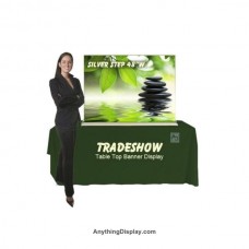Retractable Tabletop Banner Stand Silverstep 4ft wide Banner Display