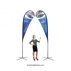 Teardrop Flag 14 ft Tall with Double Sided Sail Banner Fast Turn