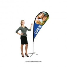 Small Teardrop Flag with Custom Printed Flag Banner 8 ft Tall