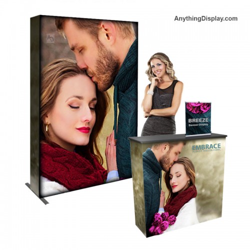 5ft Embrace  Push Fit Fabric Popup Display