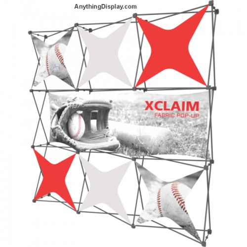 Xclaim 7 Panel 3D Popup Display 8ft wide Kit 06