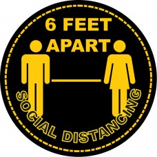 Pre-Designed 12" Floor Stickers - Social Distancing - Pack of 20