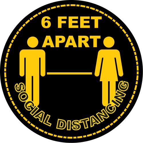 12" floor sticker Keep your distance - Pack of 20