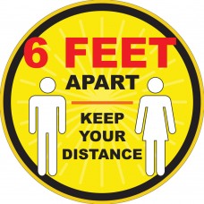 12" floor sticker Keep your distance - Pack of 20