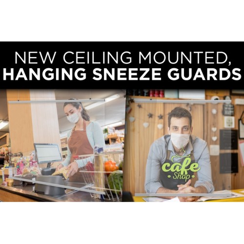 Sneeze Guards - Hanging Protection Shields - Poster Snapper Kit