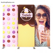 EZ Tube Connect 3 Panel 10ft Lighted Backwall Display 
