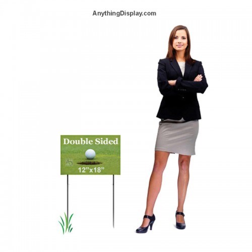 Yard Sign 12x18 Outdoor Custom Display Single Sided Printed Graphic