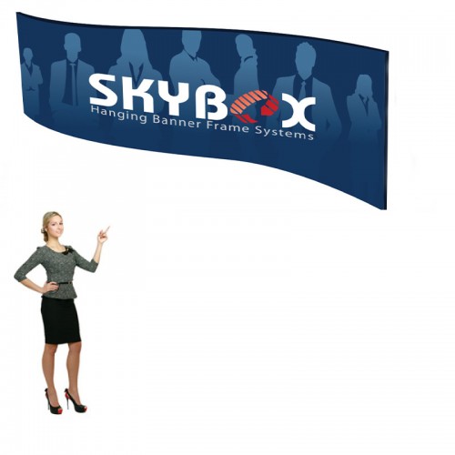 Hanging Banner Wave Skybox 16ft x 4ft Custom Printed Graphic