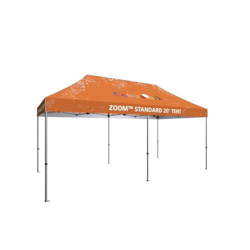 Solid Color Zoom Standard Pop Up Canopy Tent 20x10 Aluminum