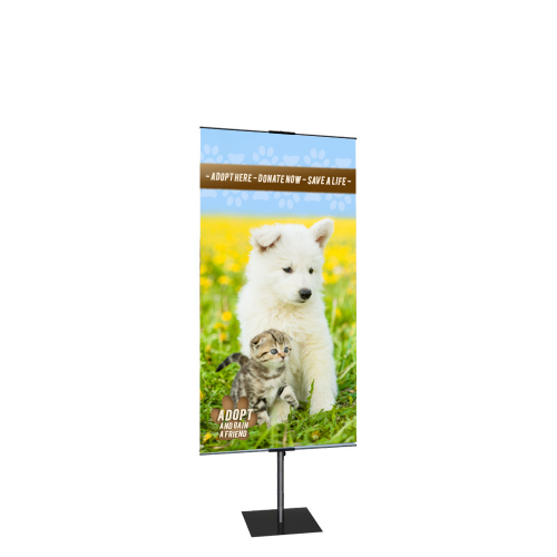 Indoor Promotional Display 2' x 5' Double Sided Advertisement Stand