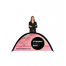 Outdoor Stowaway Pop Up Banner, 6ft w x 3ft h with Printed Graphics