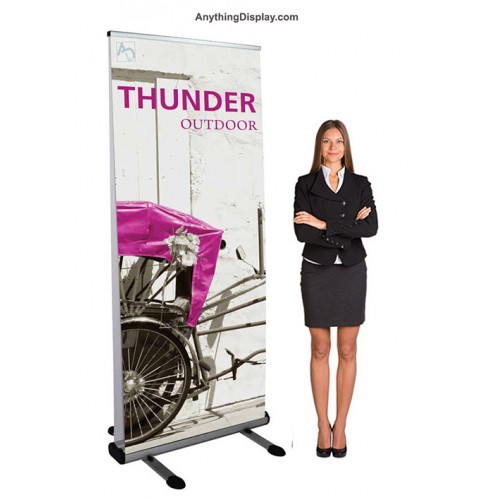 Outdoor Poster Stand Waveline Double Sided 6.5ft 