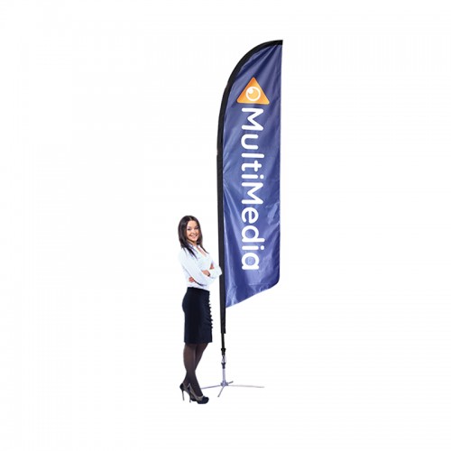 Exhibit Booth Kit 3 - Tabletop Display, Pull Up Banner, Feather Flag