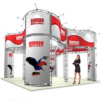 Our trade show counters feature ample storage space for supplies trade show podiums