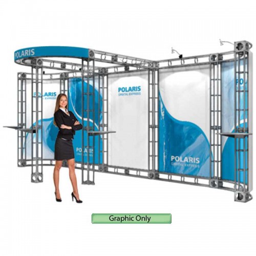 Polaris Truss Frame Booth Exhibit 10ft x 20ft Back Wall Truss System