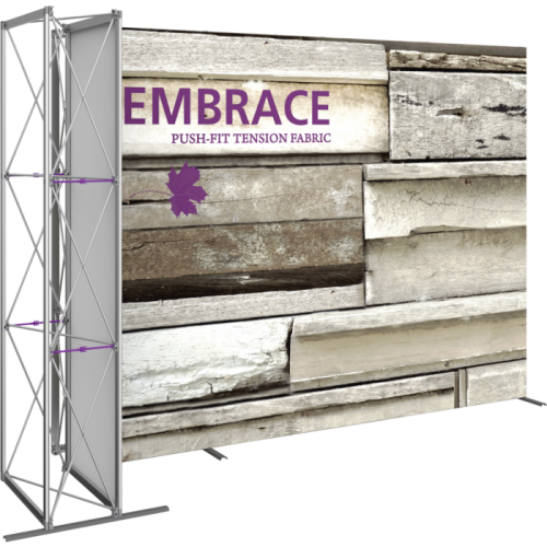11 ft x 7.5 ft L shaped Embrace SEG Backwall Display 