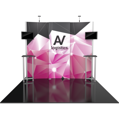 Modular Tradeshow Hybrid Pro 20ft Custom Backwall Kit 10