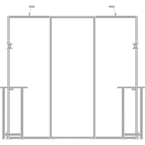 Modular Backwall  Booth with Illuminated Panel 10ft Hybrid Pro Kit 01